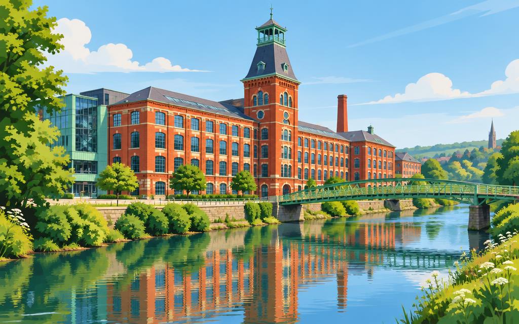 Artist's impression of the Museum of Making at Derby Silk Mill beside the River Derwent